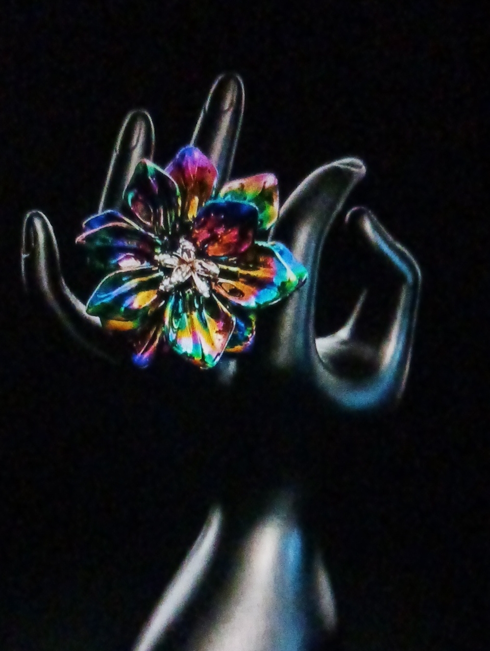 Multicolor Flower Statement Ring - Women Jewelry